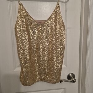 Gold Sequin Women's Top